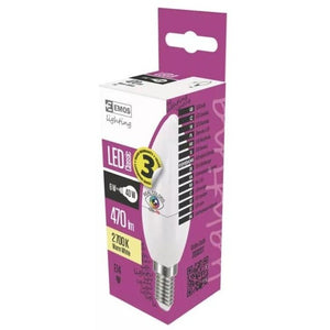 Emos ZQ3227 LED žárovka Classic Candle 6W E14 teplá bílá Ra96