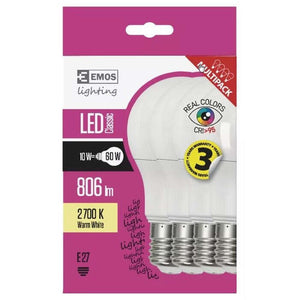 Emos ZQ51474 LED žárovka Classic A60 10W E27 teplá bílá , 4 ks