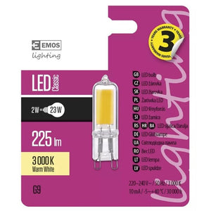 Emos ZQ9520 LED žárovka Classic JC E 2W G9 teplá bílá