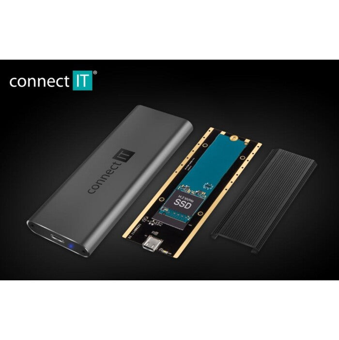 Externí box pro SSD Connect IT AluSafe (CEE-7050-AN)