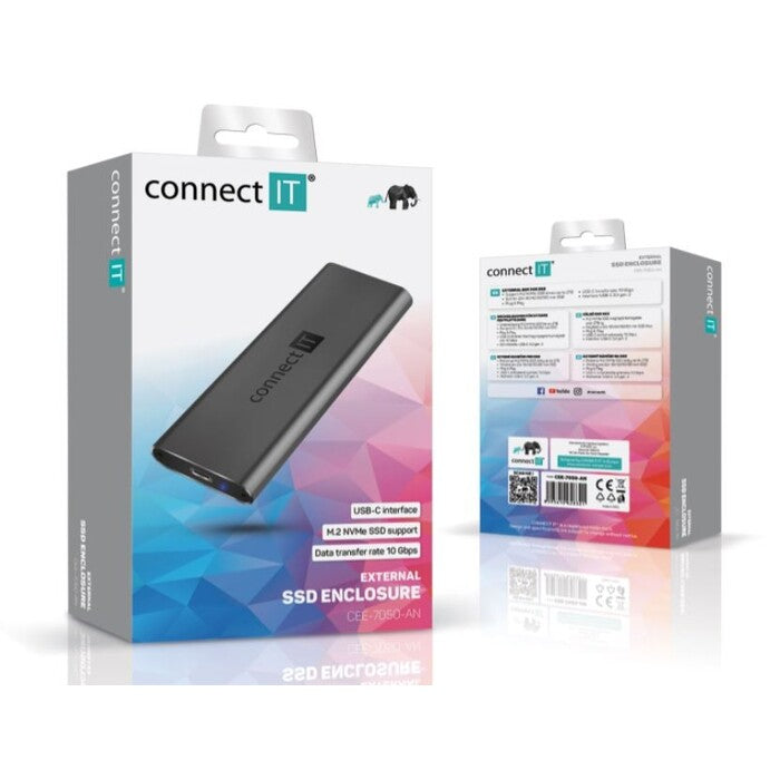 Externí box pro SSD Connect IT AluSafe (CEE-7050-AN)
