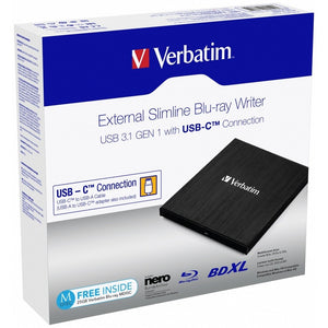 Externí CD/DVD mechanika Verbatim Slimline, 3.1 (43889)