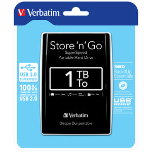 Verbatim Store 'n' Go, USB 3.0 - 1TB, černá 53023 POUŽITÉ, NEOPOT