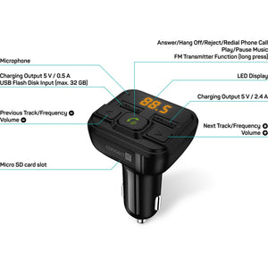 FM Transmitter Connect IT CCC-8600-BK InCarz, bluetooth