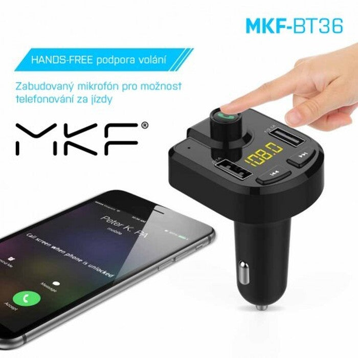 FM Transmitter MK Floria MKF-BT36, bluetooth, 5V/3,1A