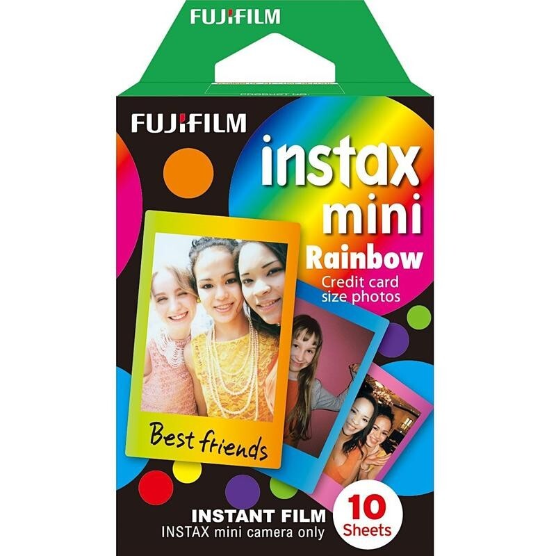 Fotopapír pro Fujifilm Instax Mini, 10ks, barvy duhy