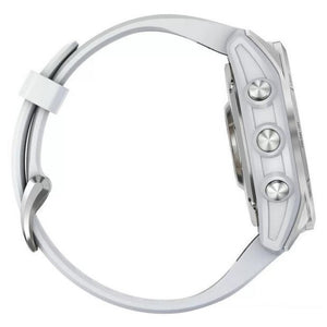 Garmin Fenix 7S Pro Glass, stříbrná/bílý řemínek