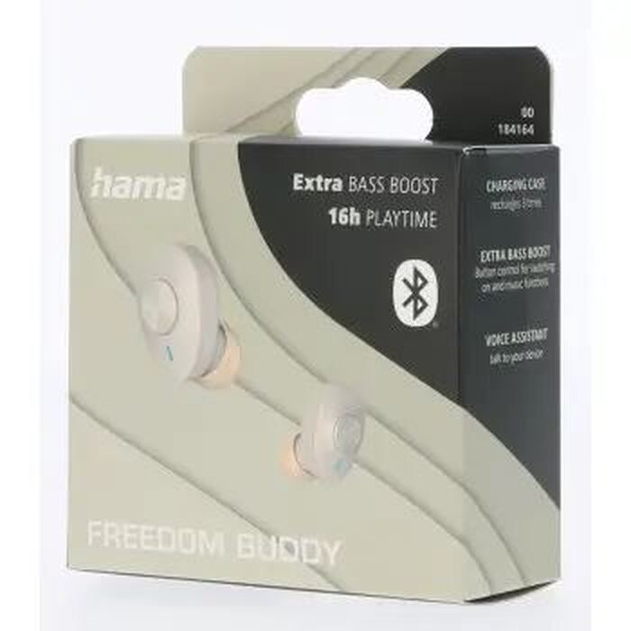 Hama Bluetooth sluchátka Freedom Buddy, špunty, béžová