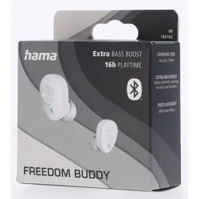 Hama Bluetooth sluchátka Freedom Buddy, špunty, bílá