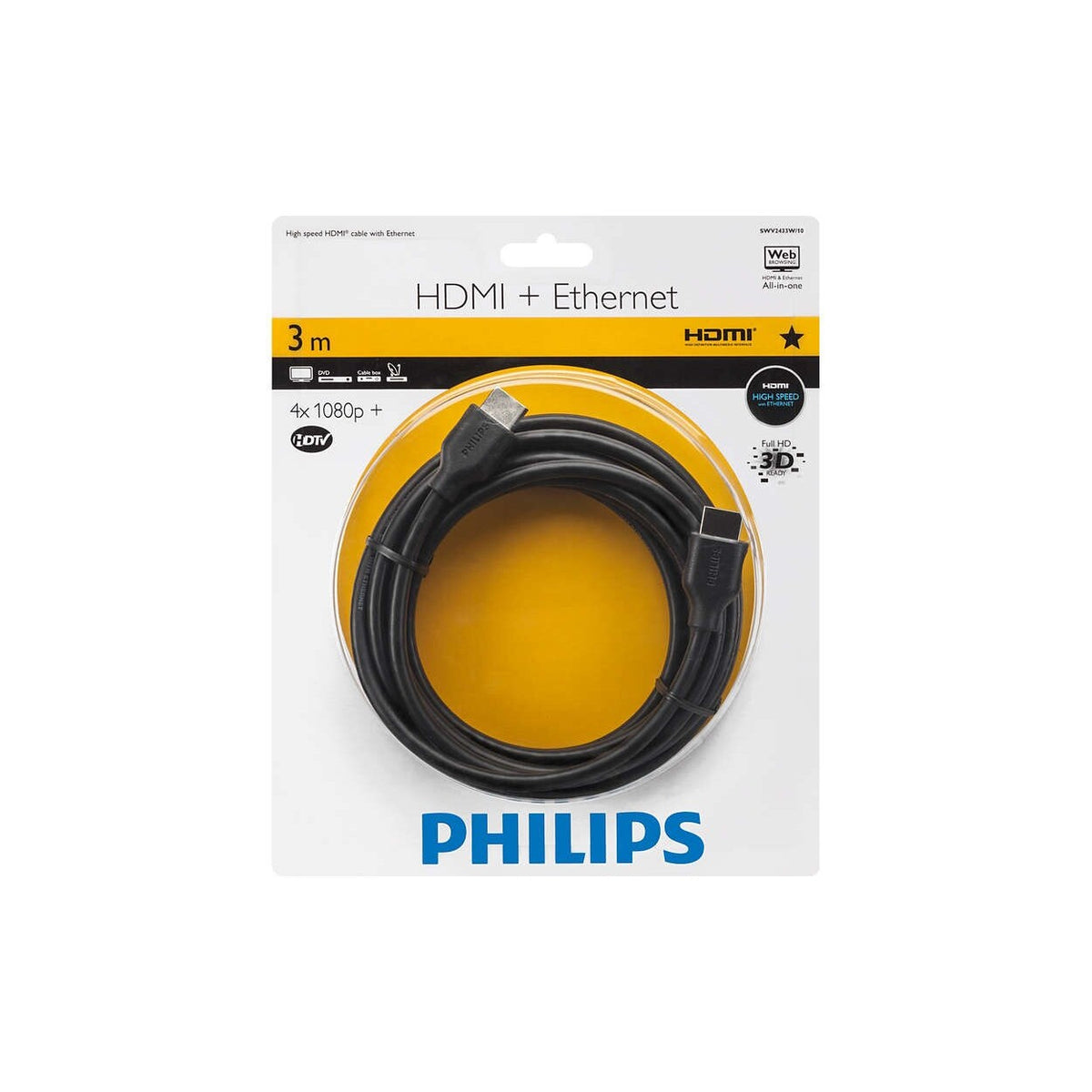 HDMI kabel Philips SWV2433W/10, 2.0, 3m