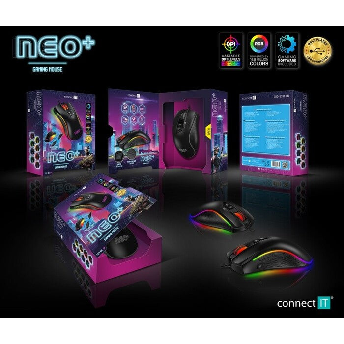 Herní myš Connect IT Neo+ (CMO-3591-BK)