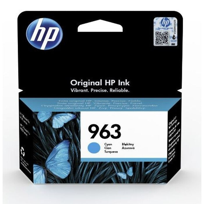 HP originální ink 3JA23AE,HP 963,cyan,700str.,10.77ml