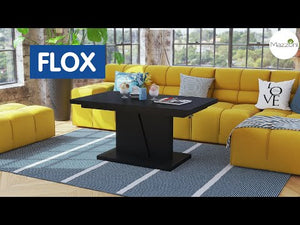 Konferenční stolek rozkládací Flox 120-180x60x70 cm (dub, bílá)