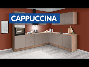 Rohová kuchyně Cappuccina pravý roh 300x240 cm (hnědá)