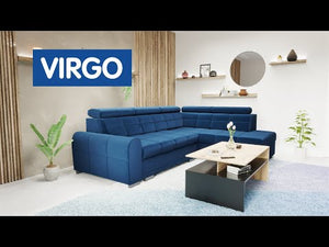 Rohová sedačka rozkládací Virgo levý roh tmavě modrá