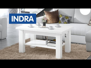Konferenční stolek rozkládací Indra (bílá, beton)
