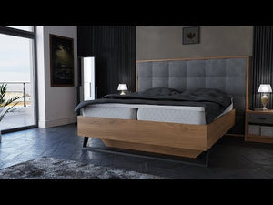 Masivní postel Leon 180x200, dub, bez matrace