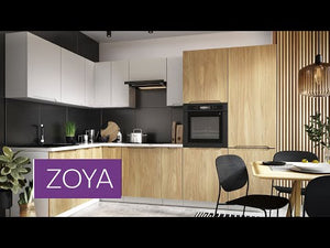 Rohová kuchyně Zoya levý roh 240x230 cm (šedá, dub tajga)