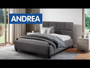 Čalouněná postel Andrea 180x200, béžová, včetně matrace