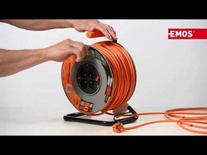 Prodlužovací kabel na bubnu Emos P194504, vypínač, PVC, 50m