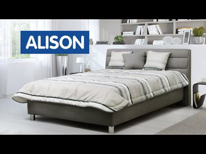 Čalouněná postel Alison 140x200, béžová, včetně matrace