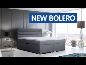 Postel New Bolero 160x200, šedá, vč. matrace a topperu