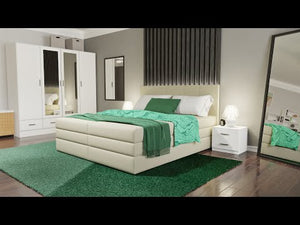 Čalouněná postel Alexa 180x200, šedá, včetně matrace