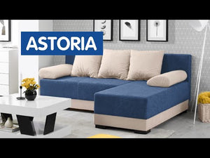 Rohová sedačka rozkládací Astoria univerzální roh modrá