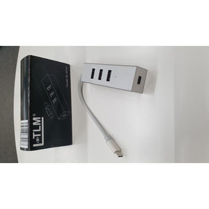 Hub Olpran BL-H01M, USB-C, 3x USB, mini DisplayPort, stříbrná