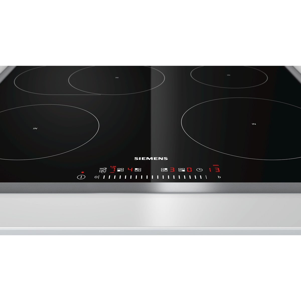 Indukční varná deska Siemens,60cm,4zóny,7,4 kW,nerezový rámeček