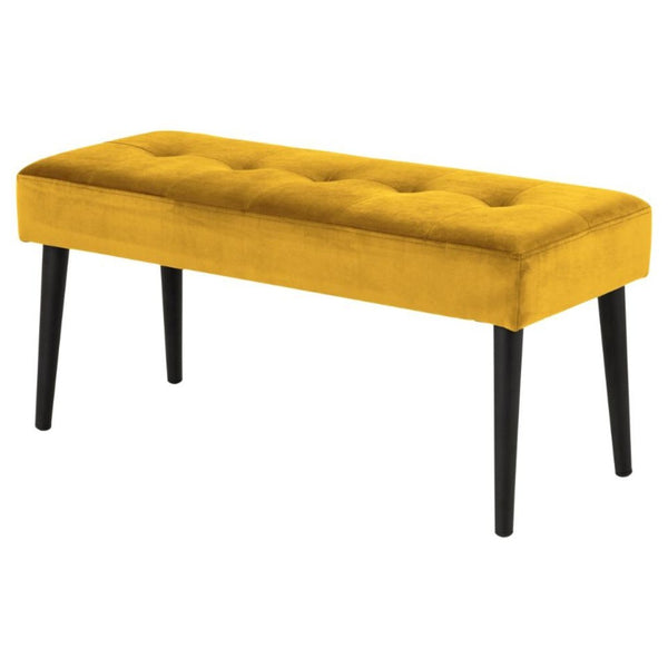 Levně Jídelní lavice Gwen (žlutá, 95x45x38 cm)