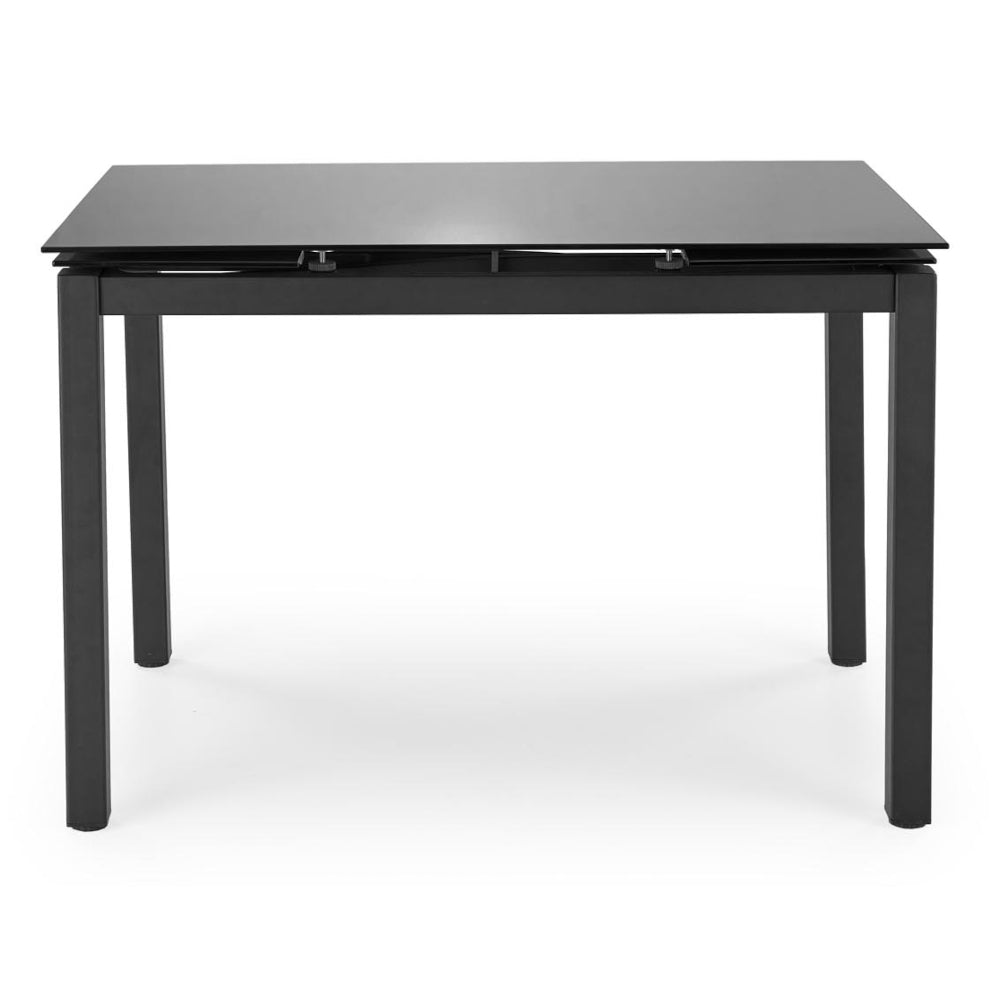 Jídelní set Rama - 4x židle, stůl rozkládací (černá, šedá)