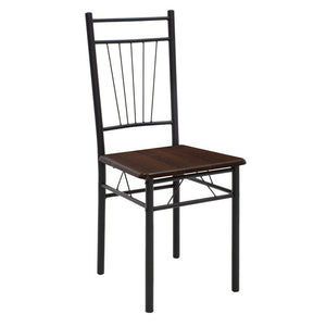 Jídelní set Raul - 4x židle, 1x stůl (ořech, černá)