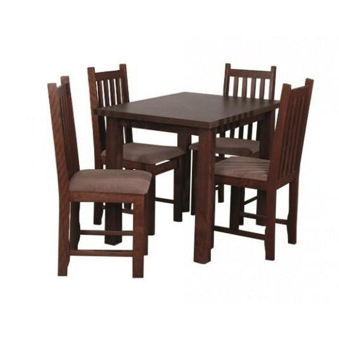 Jídelní set 31 - Stůl 100x70, 4x židle (ořech střední/aston 5)
