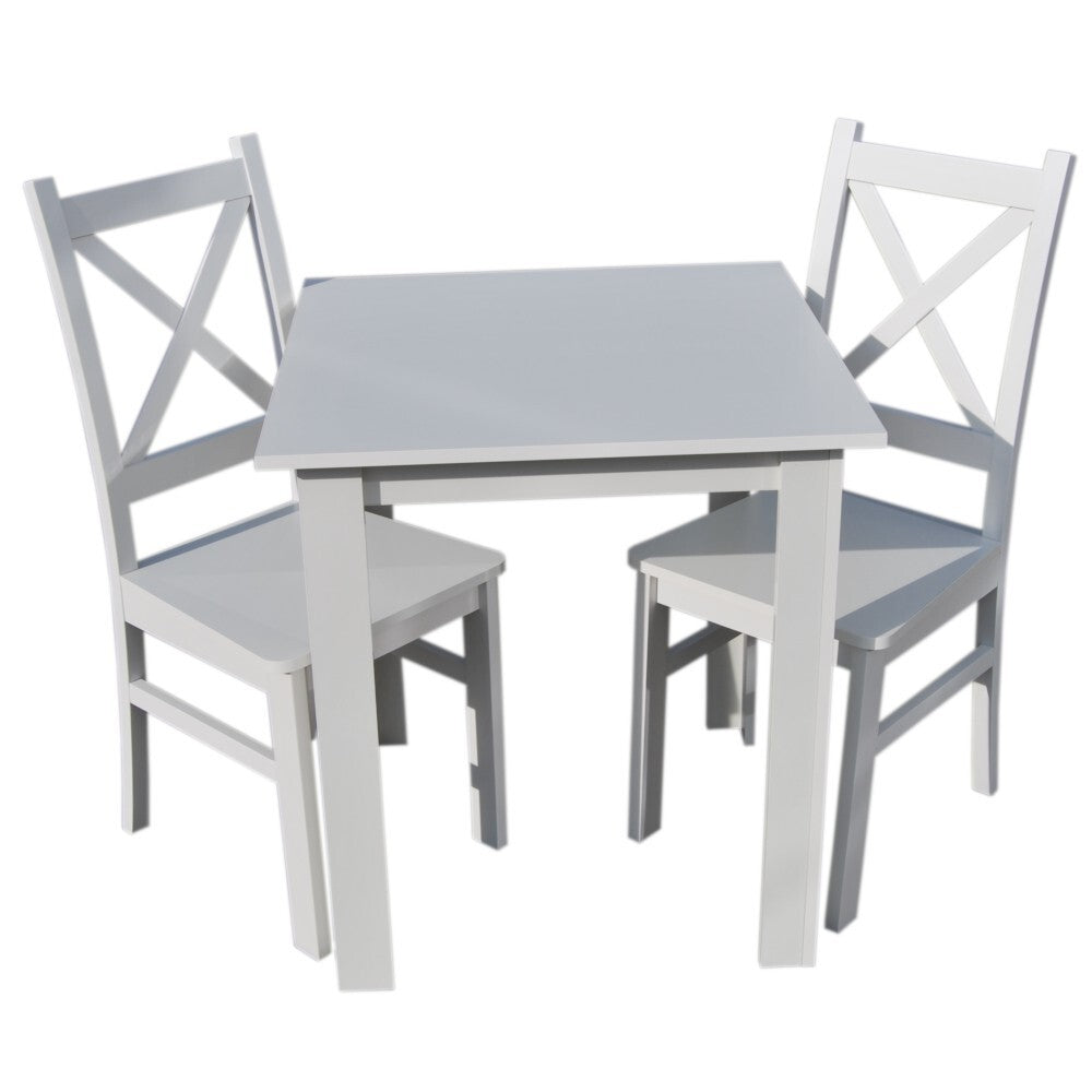 Jídelní set Timmy II - 2x židle, 1x stůl (bílá)