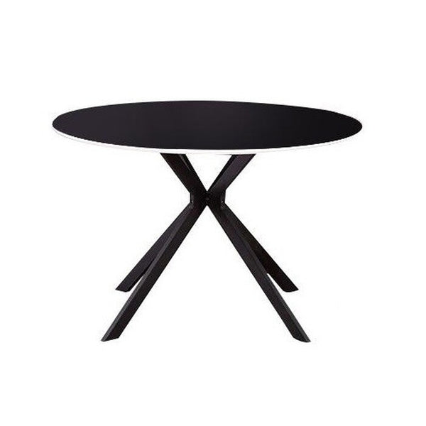 Levně Jídelní stůl Arthur 120x76x120 cm (černá, bílá)