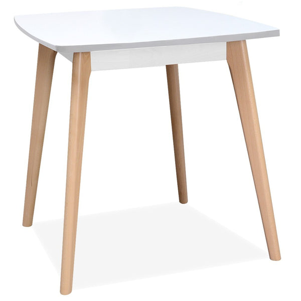 Levně Jídelní stůl Endever 85x76x85 cm (bílá, buk)