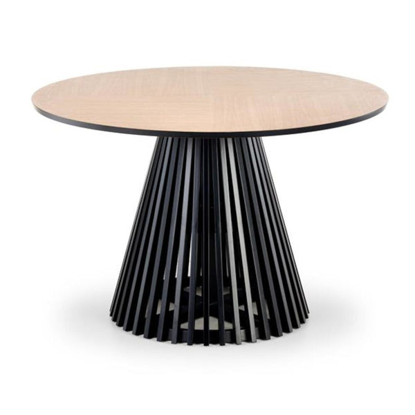 Levně Jídelní stůl Mariehamm 120x77x120 cm (dub, černá)