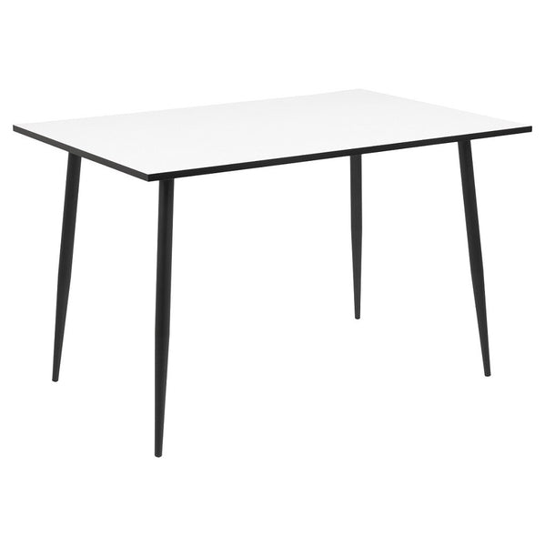 Levně Jídelní stůl Wyatt 120x80 cm (bílá/černá)
