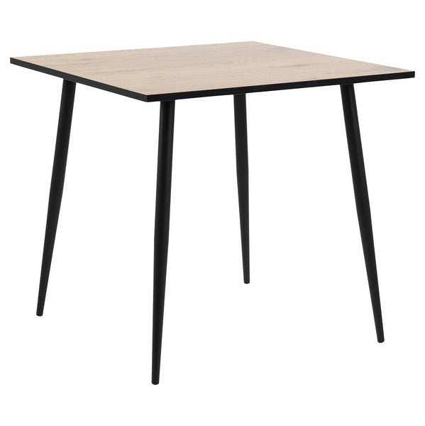Levně Jídelní stůl Wyatt 80x80x75 cm (dub, černá)