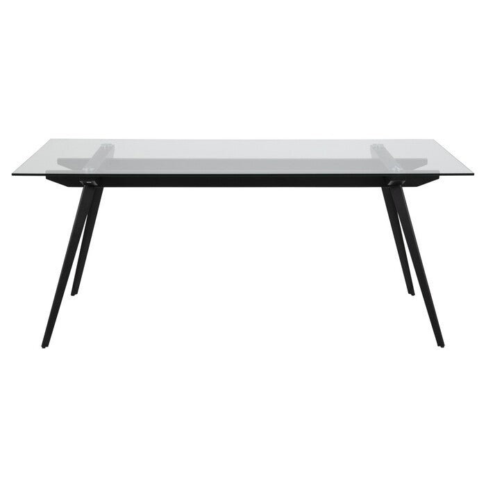 Jídelní stůl Annecy 180x75x90 cm (čirá, černá)