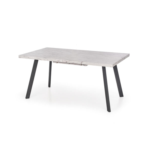 Levně Jídelní stůl Bianca rozkládací 160-220x76x90 cm (mramor, černá)