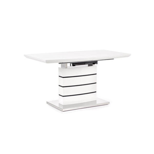 Jídelní stůl Bord rozkládací 140-180x76x80 cm (bílá, černá)