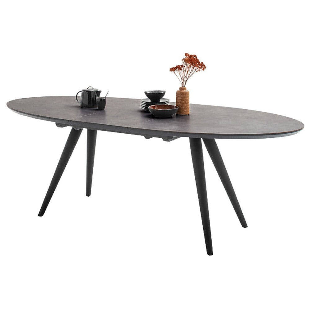 Jídelní stůl Connor rozkládací 200-245x76x100 cm (černá)