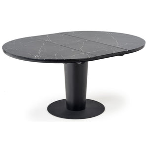 Jídelní stůl Criado rozkládací (120-160x120 cm, černá)