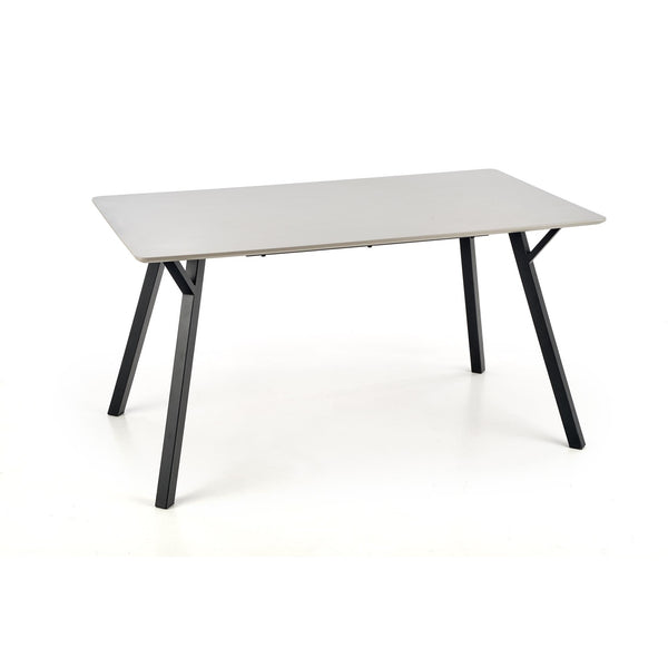 Levně Jídelní stůl Ebony 140x74x80 cm (světle šedá, černá)