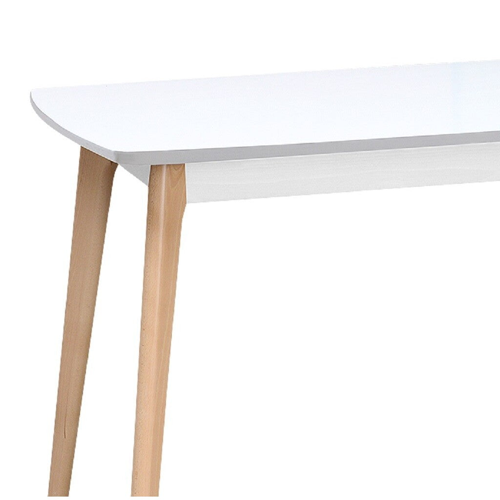 Jídelní stůl Endever - 130x76x85 cm (bílá, buk)