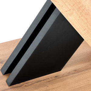 Jídelní stůl Leraxto rozkládací 130-175x76x85 cm (dub, černá)