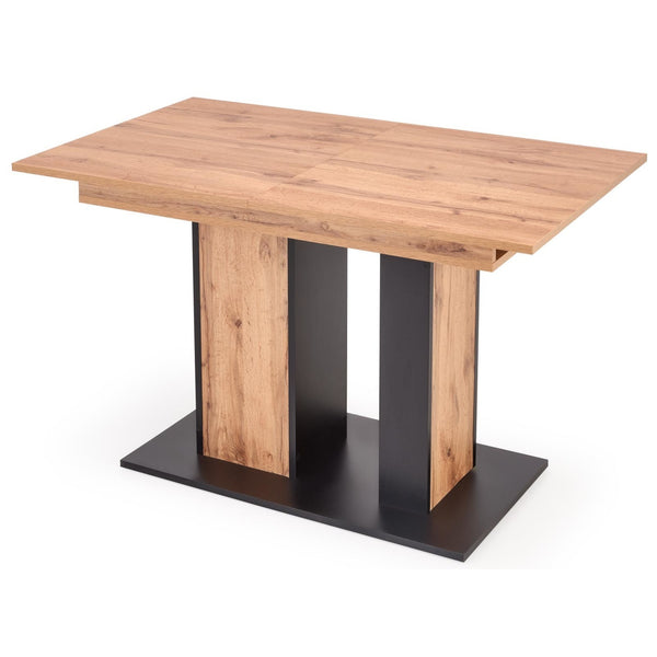 Levně Jídelní stůl Lomi rozkládací 130-175x76x85 cm (dub wotan, černá)