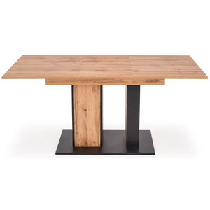 Jídelní stůl Lomi rozkládací 130-175x76x85 cm (dub wotan, černá)